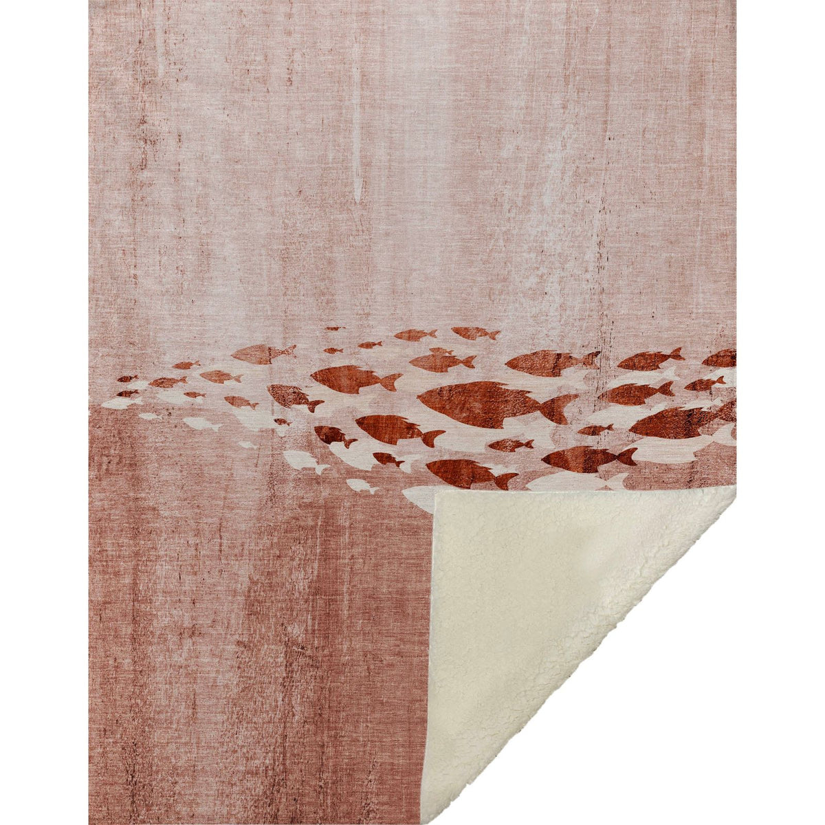 Nautical Terracotta Washable Indoor-Outdoor Rug