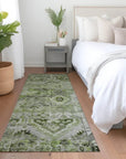 Aelain Aloe Washable Indoor - Outdoor Rug - LOOMLAN - LOOMLAN Rugs - Outdoor Rugs