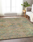 Aelain Green Washable Indoor - Outdoor Rug - LOOMLAN - LOOMLAN Rugs - Outdoor Rugs