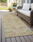 Aelain Orange Washable Indoor - Outdoor Rug - LOOMLAN - LOOMLAN Rugs - Outdoor Rugs