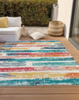 Aelaris Ivory Washable Indoor - Outdoor Rug - LOOMLAN - LOOMLAN Rugs - Outdoor Rugs