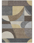 Aeleth Brown Washable Indoor - Outdoor Rug - LOOMLAN - LOOMLAN Rugs - Outdoor Rugs
