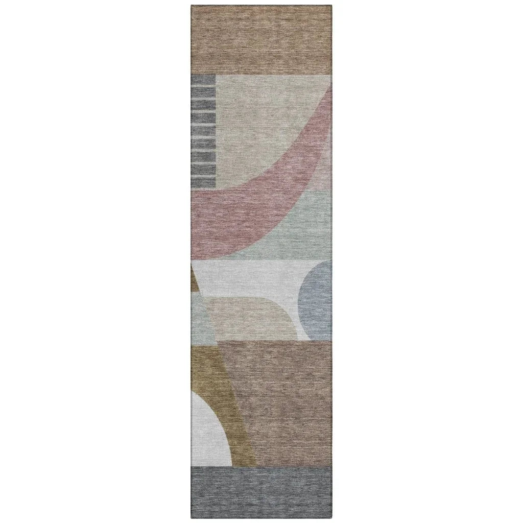 Aeleth Mocha Washable Indoor - Outdoor Rug - LOOMLAN - LOOMLAN Rugs - Outdoor Rugs
