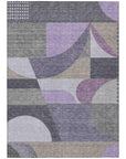 Aeleth Purple Washable Indoor - Outdoor Rug - LOOMLAN - LOOMLAN Rugs - Outdoor Rugs