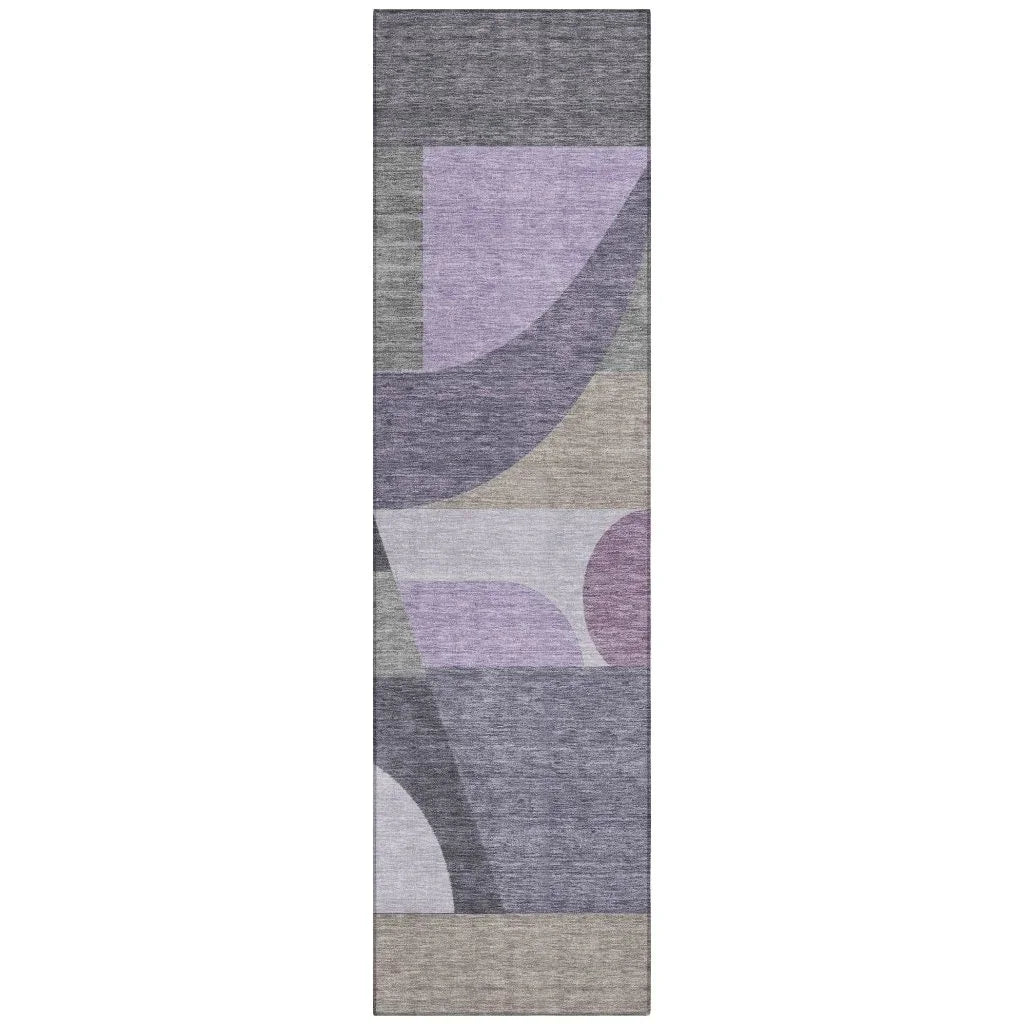 Aeleth Purple Washable Indoor - Outdoor Rug - LOOMLAN - LOOMLAN Rugs - Outdoor Rugs