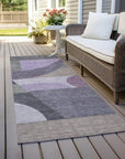 Aeleth Purple Washable Indoor - Outdoor Rug - LOOMLAN - LOOMLAN Rugs - Outdoor Rugs