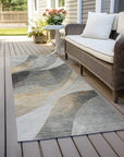 Aelien Gray Washable Indoor - Outdoor Rug - LOOMLAN - LOOMLAN Rugs - Outdoor Rugs