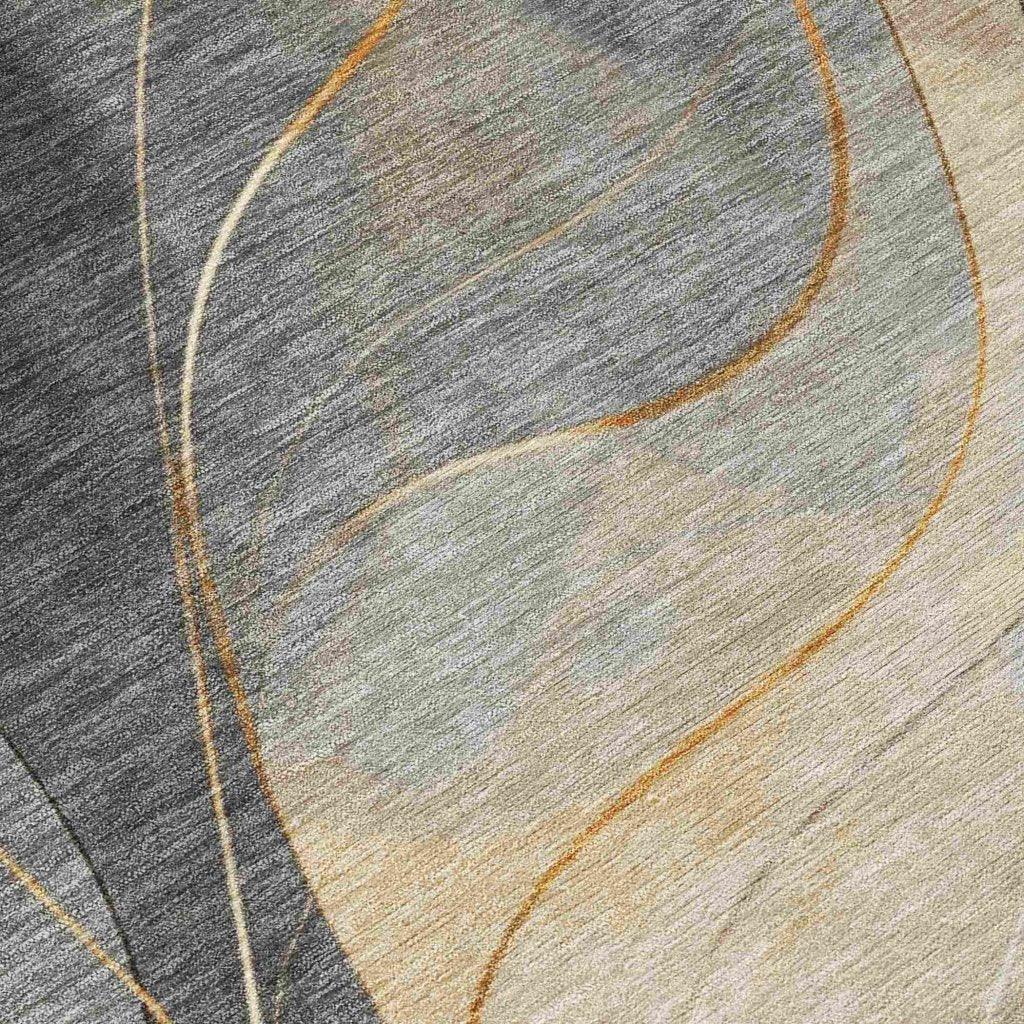 Aelien Gray Washable Indoor - Outdoor Rug - LOOMLAN - LOOMLAN Rugs - Outdoor Rugs