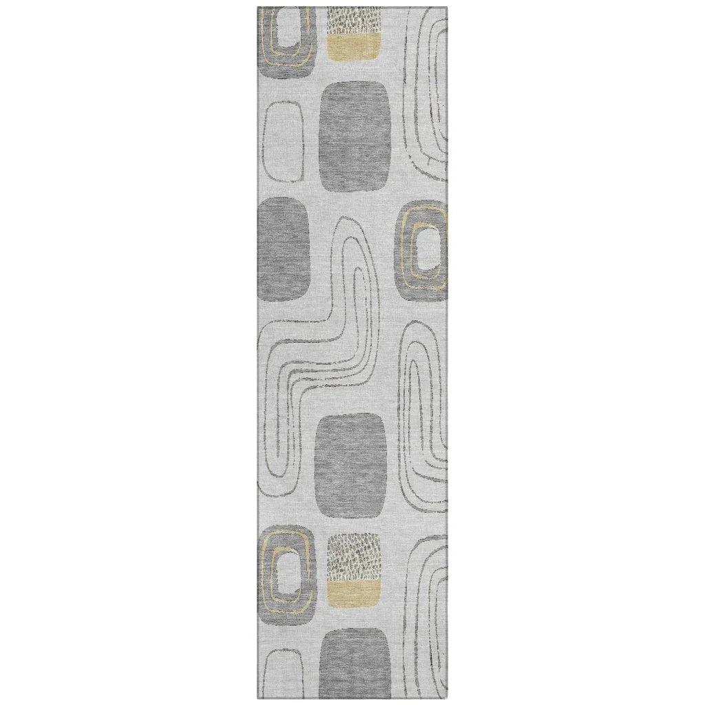 Aelira Gray Washable Indoor - Outdoor Rug - LOOMLAN - LOOMLAN Rugs - Outdoor Rugs