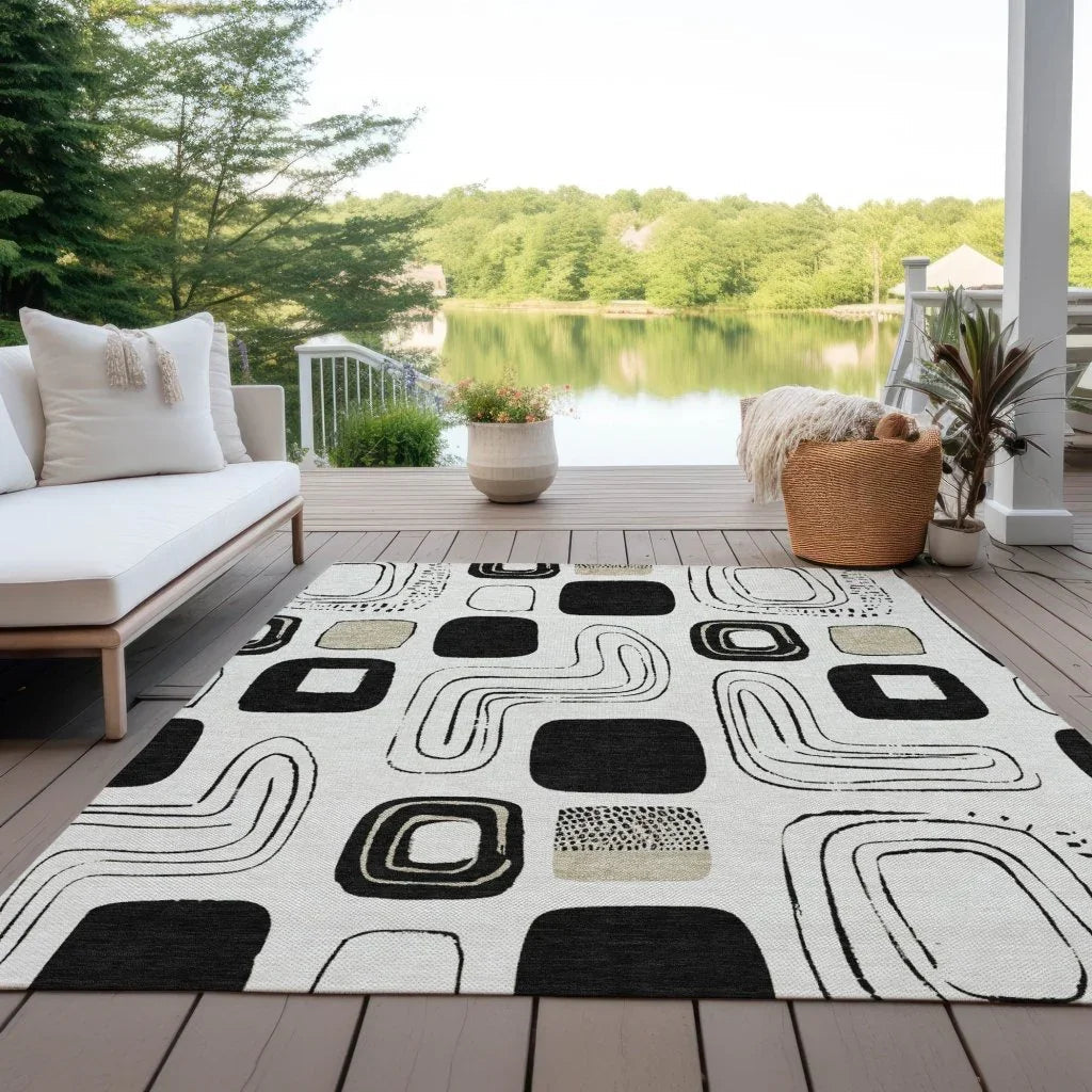 Aelira Ivory Washable Indoor - Outdoor Rug - LOOMLAN - LOOMLAN Rugs - Outdoor Rugs