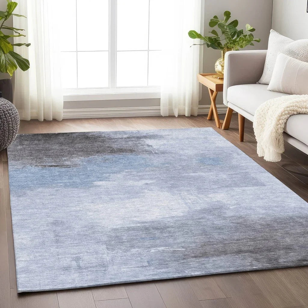 Aelora Blue Washable Indoor - Outdoor Rug - LOOMLAN - LOOMLAN Rugs - Outdoor Rugs