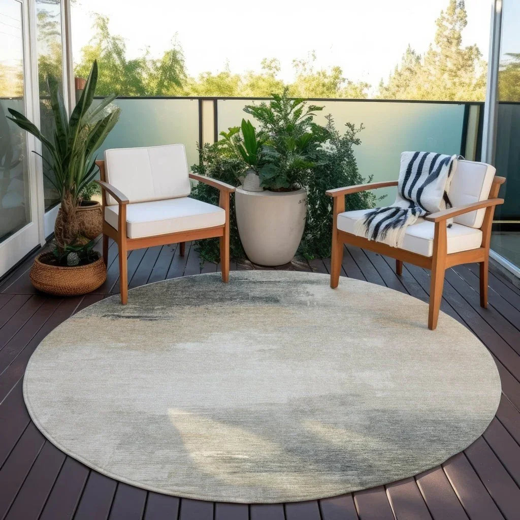 Aelora Brown Washable Indoor - Outdoor Rug - LOOMLAN - LOOMLAN Rugs - Outdoor Rugs