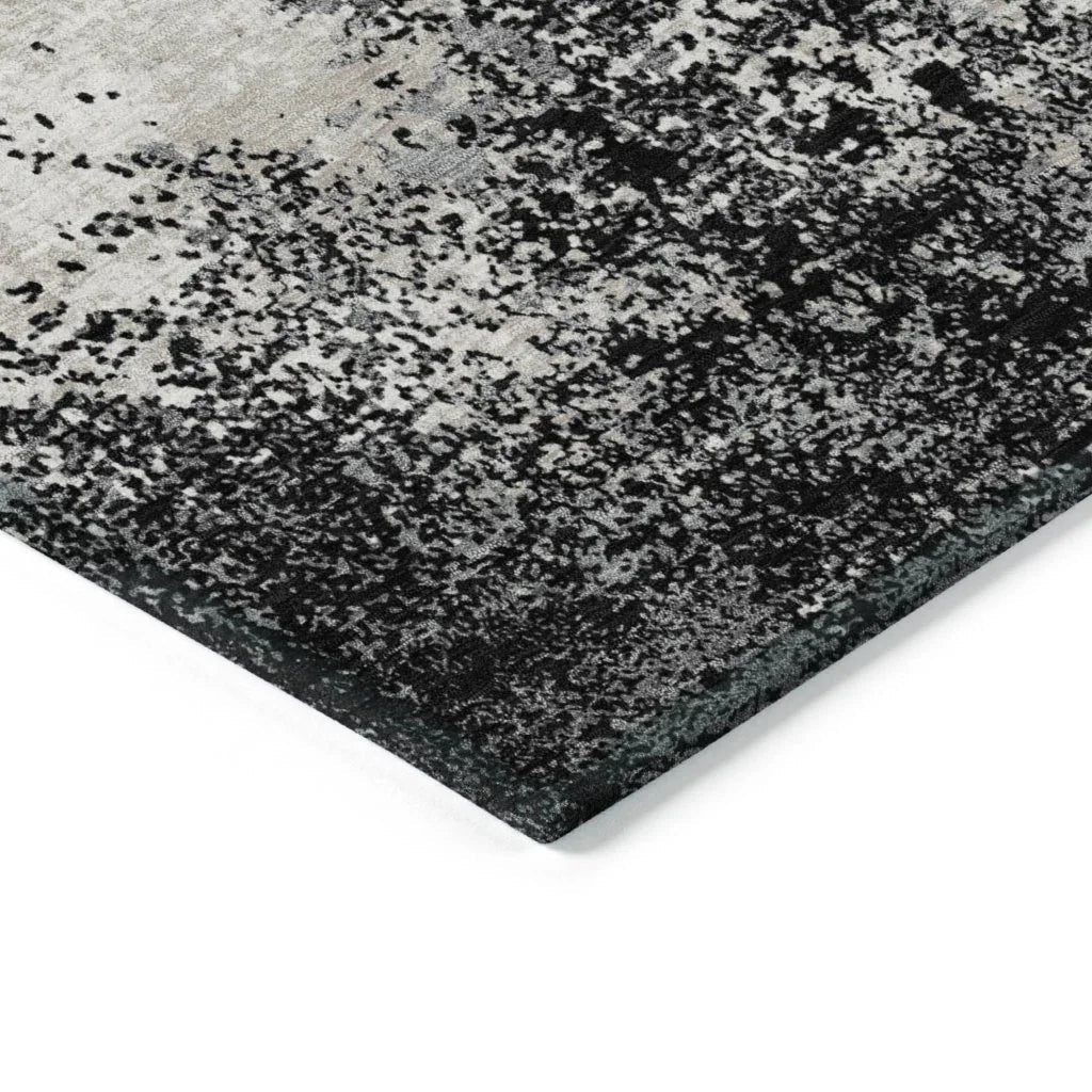 Aera Black Washable Indoor - Outdoor Rug - LOOMLAN - LOOMLAN Rugs - Outdoor Rugs