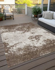 Aera Brown Washable Indoor - Outdoor Rug - LOOMLAN - LOOMLAN Rugs - Outdoor Rugs