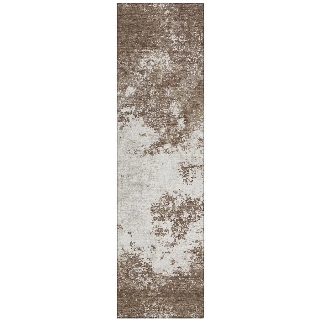 Aera Brown Washable Indoor - Outdoor Rug - LOOMLAN - LOOMLAN Rugs - Outdoor Rugs