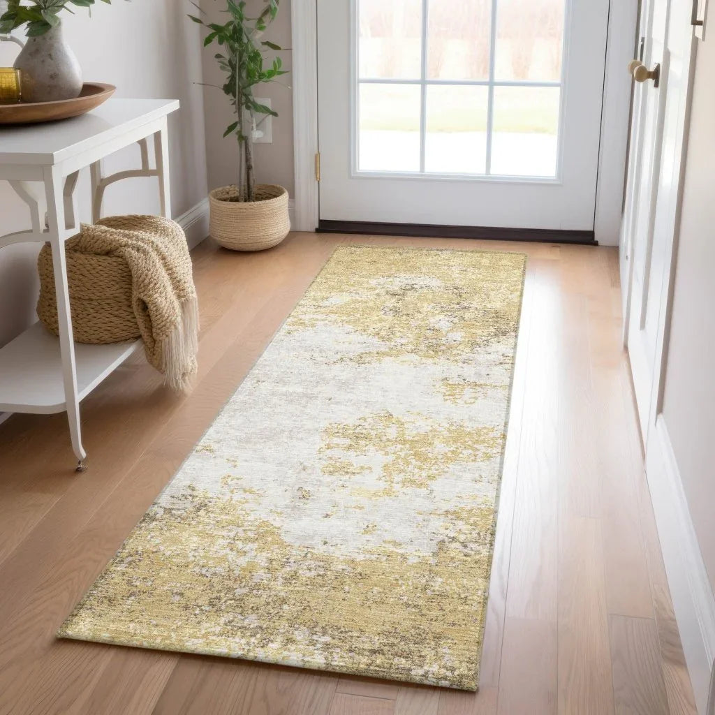 Aera Gold Washable Indoor - Outdoor Rug - LOOMLAN - LOOMLAN Rugs - Outdoor Rugs