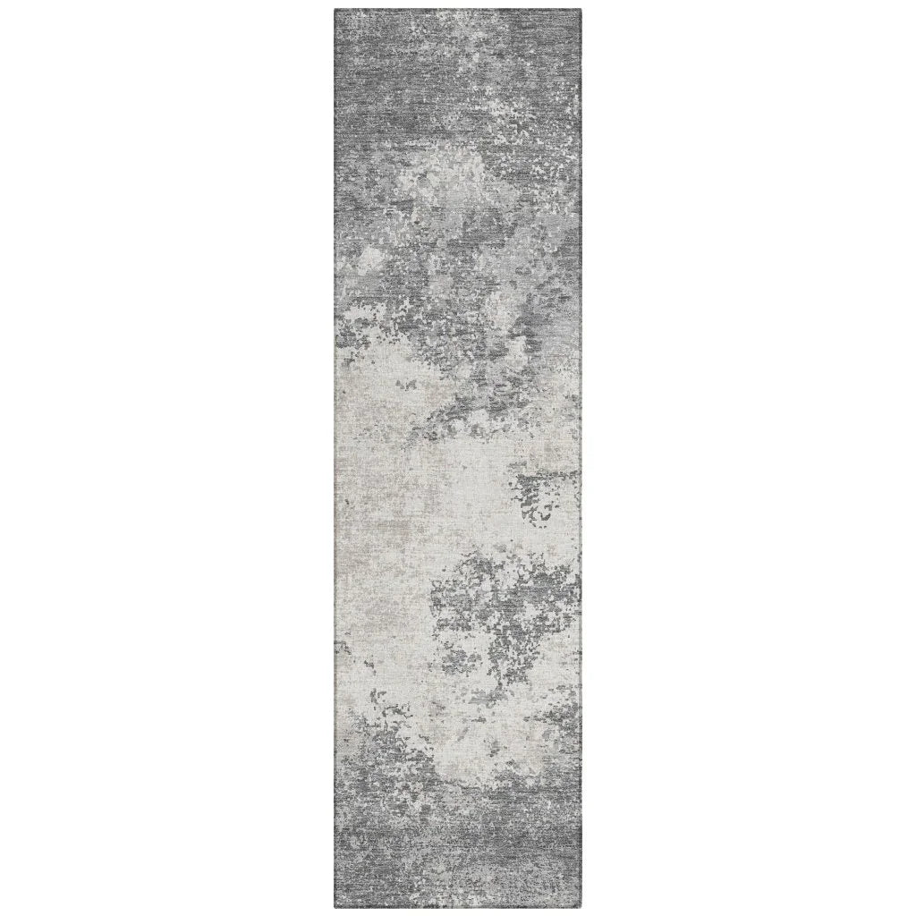 Aera Gray Washable Indoor - Outdoor Rug - LOOMLAN - LOOMLAN Rugs - Outdoor Rugs