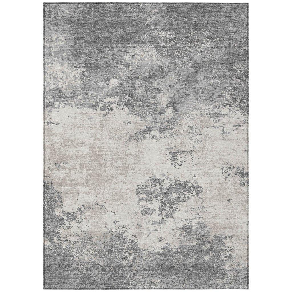 Aera Gray Washable Indoor - Outdoor Rug - LOOMLAN - LOOMLAN Rugs - Outdoor Rugs