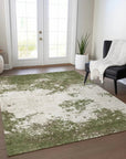 Aera Olive Washable Indoor - Outdoor Rug - LOOMLAN - LOOMLAN Rugs - Outdoor Rugs