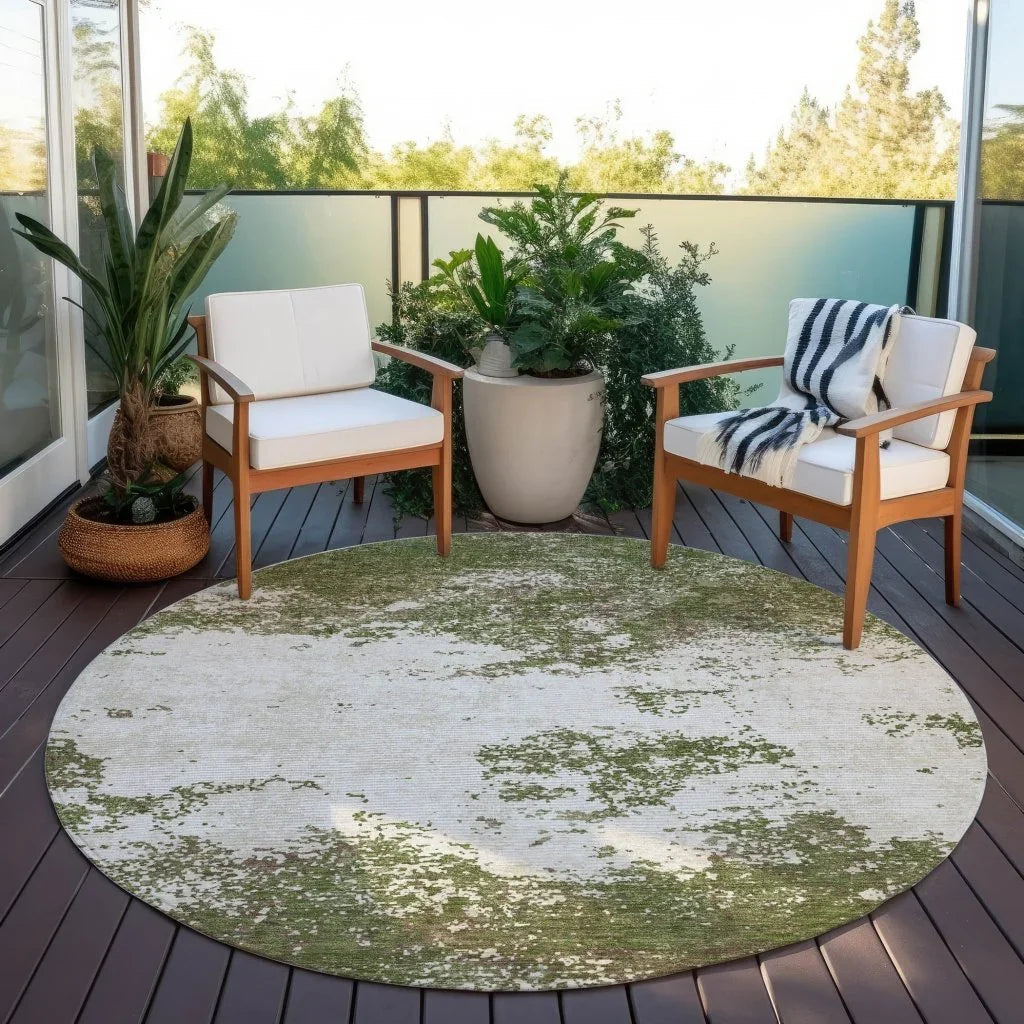 Aera Olive Washable Indoor - Outdoor Rug - LOOMLAN - LOOMLAN Rugs - Outdoor Rugs