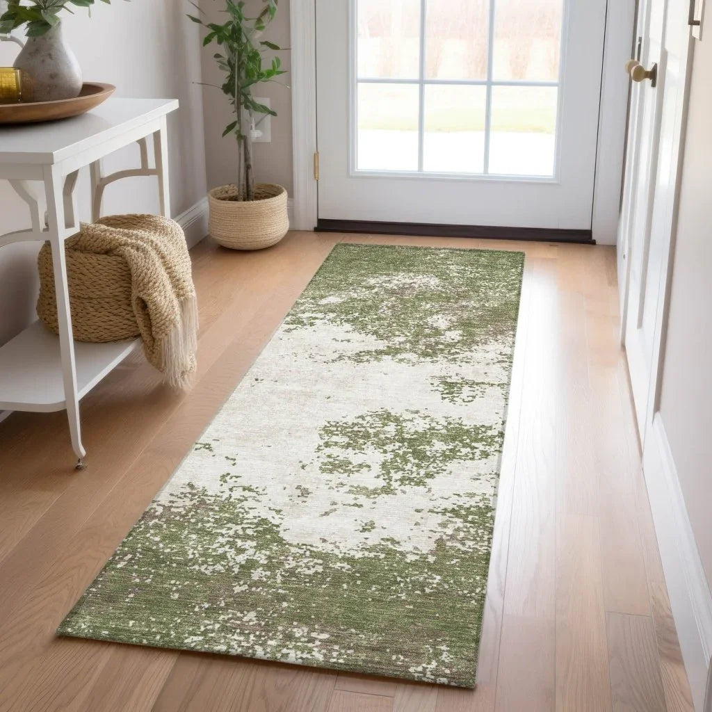 Aera Olive Washable Indoor - Outdoor Rug - LOOMLAN - LOOMLAN Rugs - Outdoor Rugs
