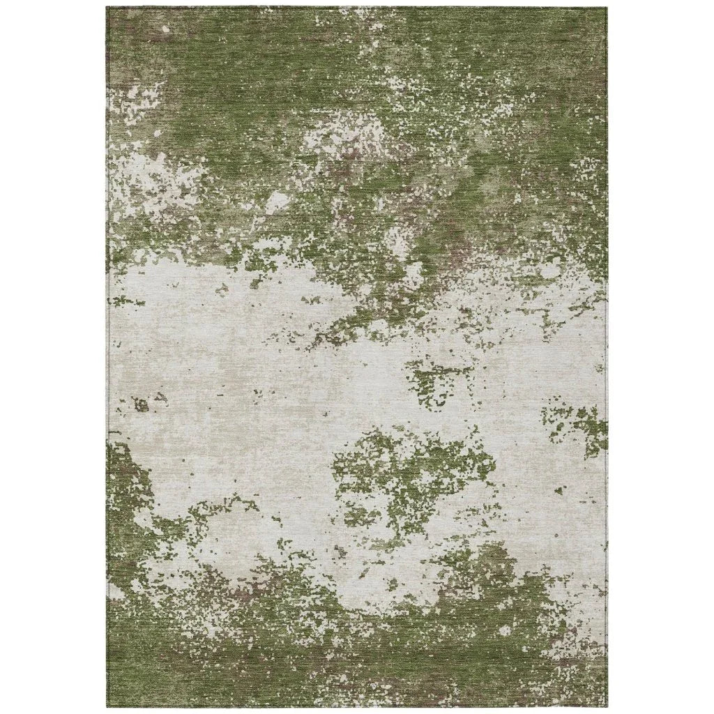 Aera Olive Washable Indoor - Outdoor Rug - LOOMLAN - LOOMLAN Rugs - Outdoor Rugs