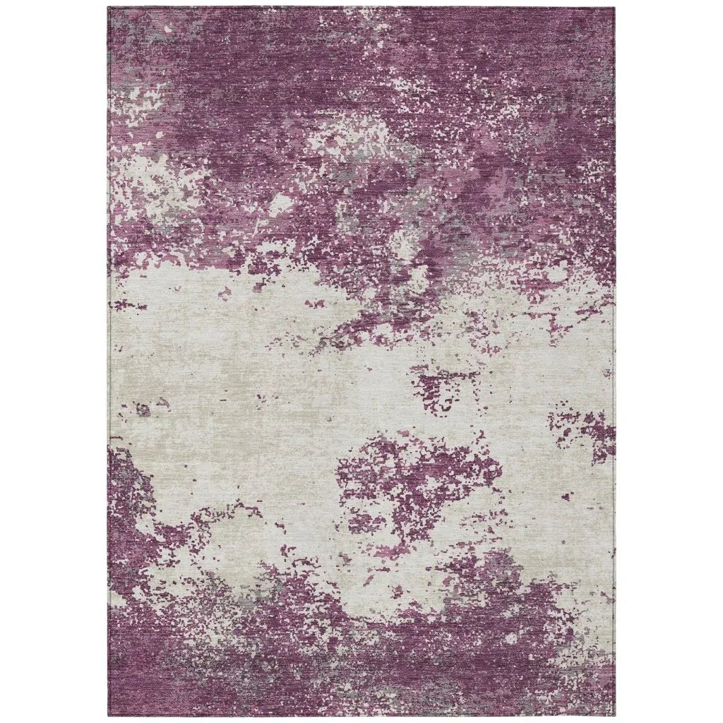 Aera Purple Washable Indoor - Outdoor Rug - LOOMLAN - LOOMLAN Rugs - Outdoor Rugs