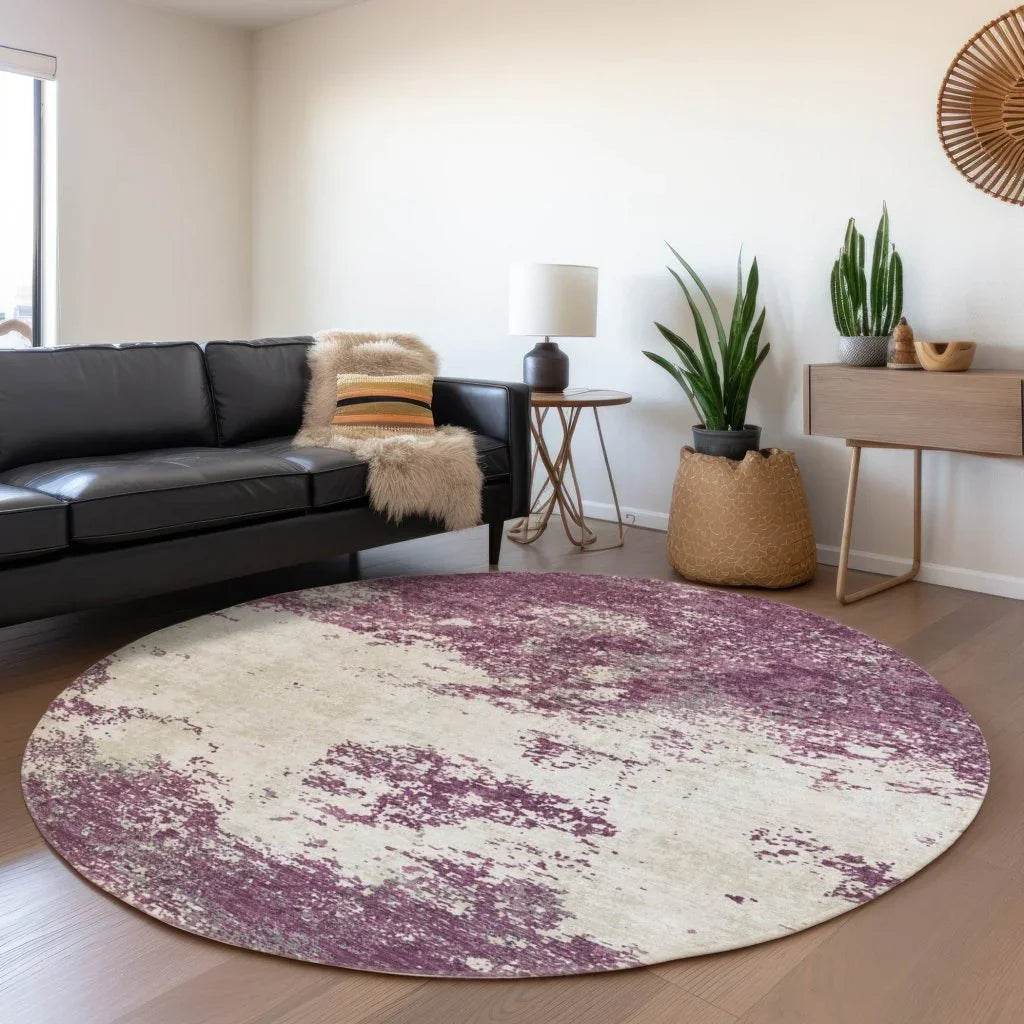 Aera Purple Washable Indoor - Outdoor Rug - LOOMLAN - LOOMLAN Rugs - Outdoor Rugs