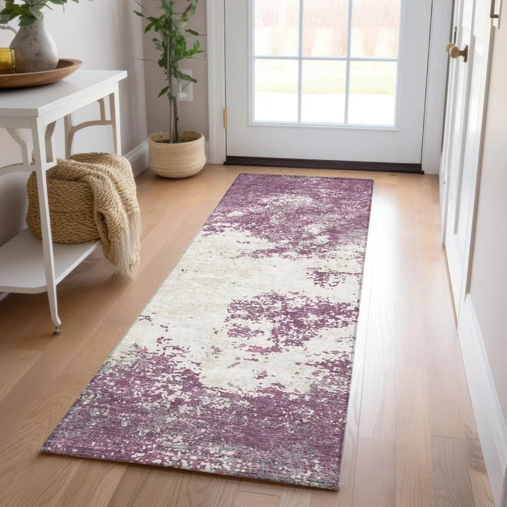 Aera Purple Washable Indoor - Outdoor Rug - LOOMLAN - LOOMLAN Rugs - Outdoor Rugs