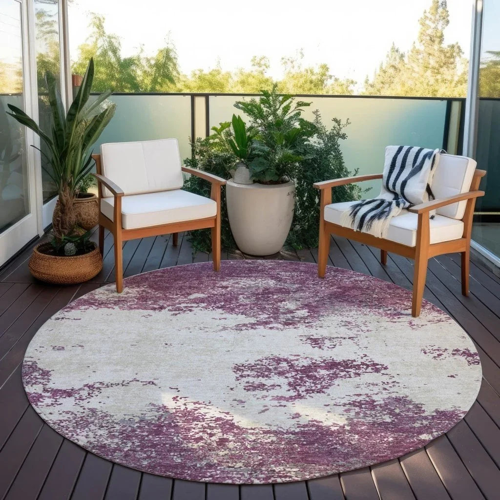 Aera Purple Washable Indoor - Outdoor Rug - LOOMLAN - LOOMLAN Rugs - Outdoor Rugs