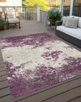 Aera Purple Washable Indoor - Outdoor Rug - LOOMLAN - LOOMLAN Rugs - Outdoor Rugs