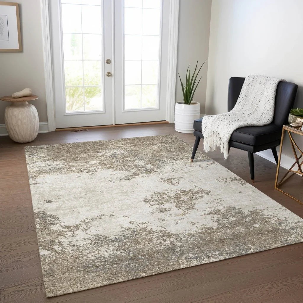 Aera Taupe Washable Indoor - Outdoor Rug - LOOMLAN - LOOMLAN Rugs - Outdoor Rugs