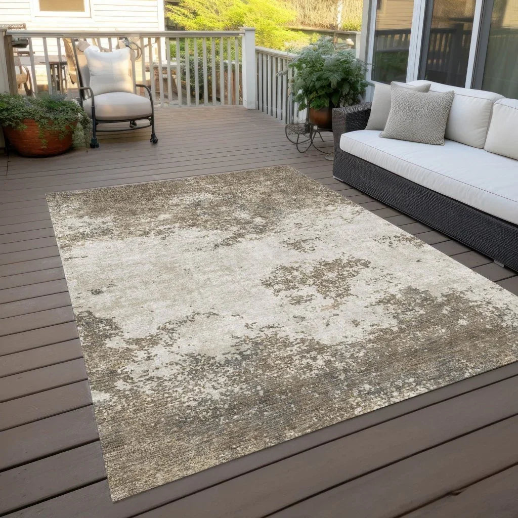 Aera Taupe Washable Indoor - Outdoor Rug - LOOMLAN - LOOMLAN Rugs - Outdoor Rugs