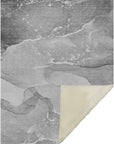 Muted Whispers Grey Washable Indoor-Outdoor Rug