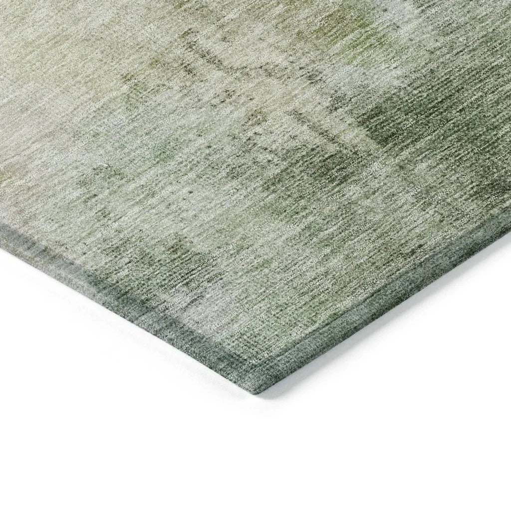 LOOMLAN Rugs Agatha Green Washable Indoor-Outdoor Rug