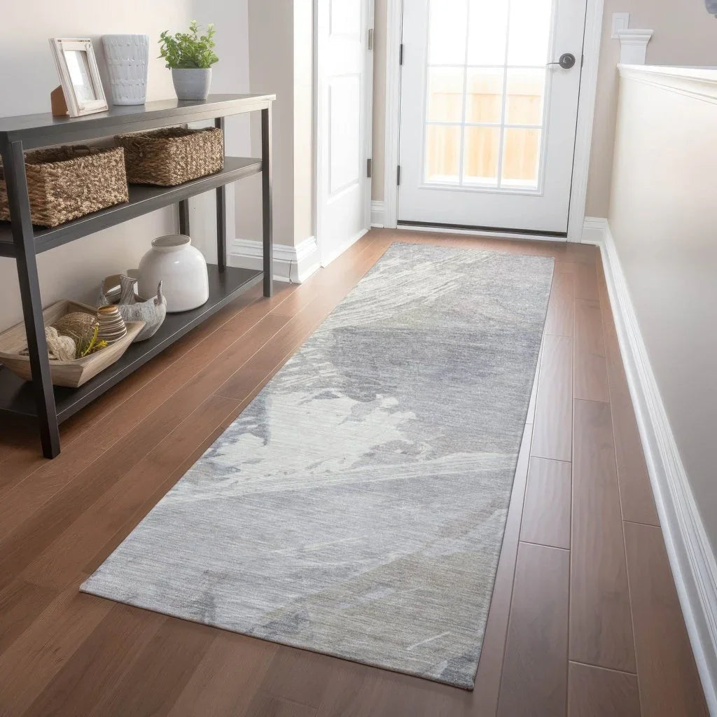 LOOMLAN Rugs Ahmira Ivory Washable Indoor-Outdoor Rug