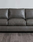 Alabama High Back Leather Sofa Dark Gray Made In the USA - Uptown Sebastian