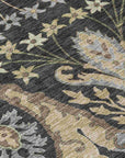 LOOMLAN Rugs Alfreda Black Washable Indoor-Outdoor Rug