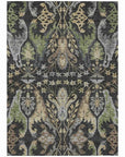 LOOMLAN Rugs Alfreda Black Washable Indoor-Outdoor Rug