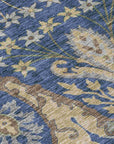 LOOMLAN Rugs Alfreda Blue Washable Indoor-Outdoor Rug