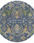LOOMLAN Rugs Alfreda Blue Washable Indoor-Outdoor Rug