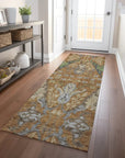 LOOMLAN Rugs Alfreda Orange Washable Indoor-Outdoor Rug