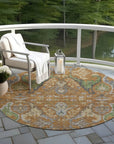 LOOMLAN Rugs Alfreda Orange Washable Indoor-Outdoor Rug