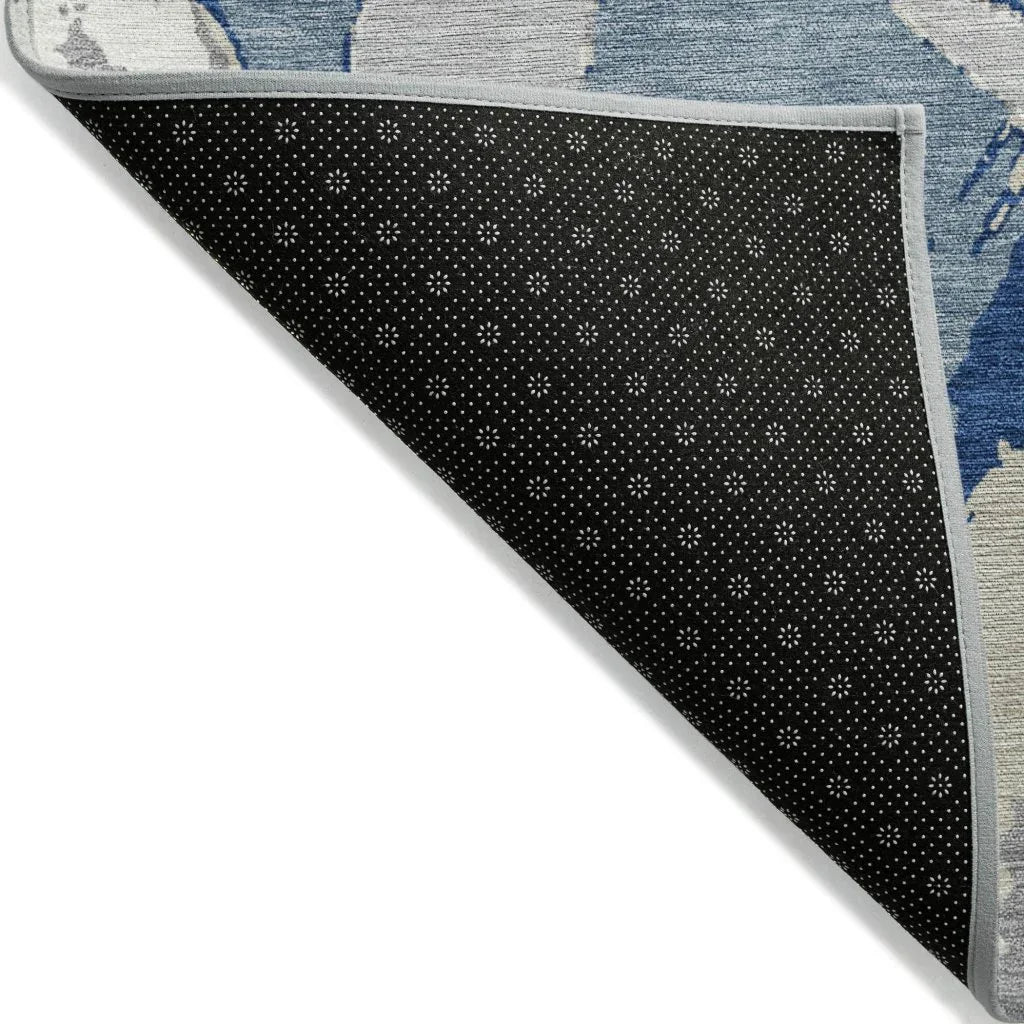 LOOMLAN Rugs Aloura Denim Washable Indoor-Outdoor Rug