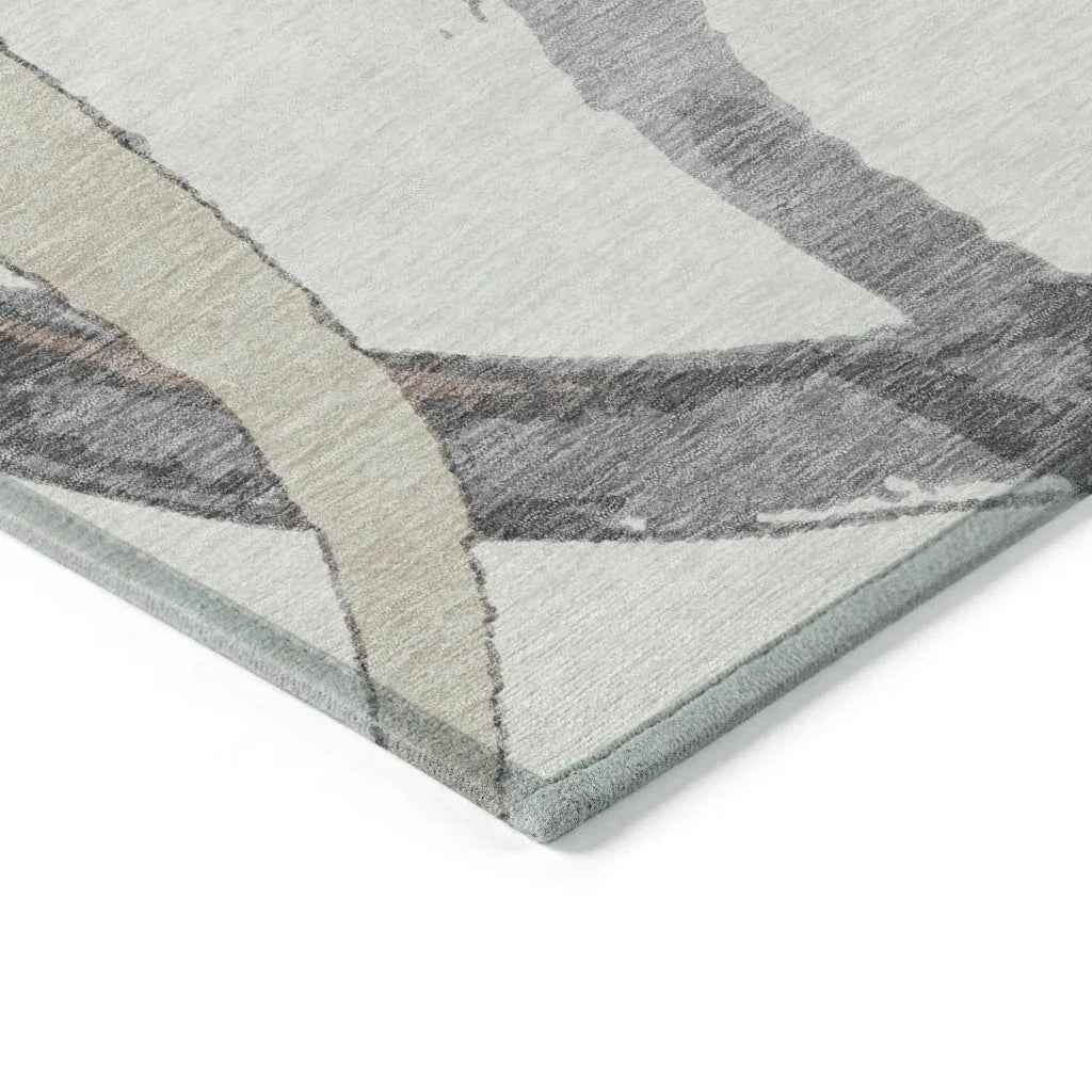 LOOMLAN Rugs Aloura Ivory Washable Indoor-Outdoor Rug