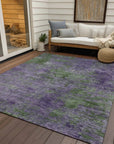 LOOMLAN Rugs Althea Purple Washable Indoor-Outdoor Rug