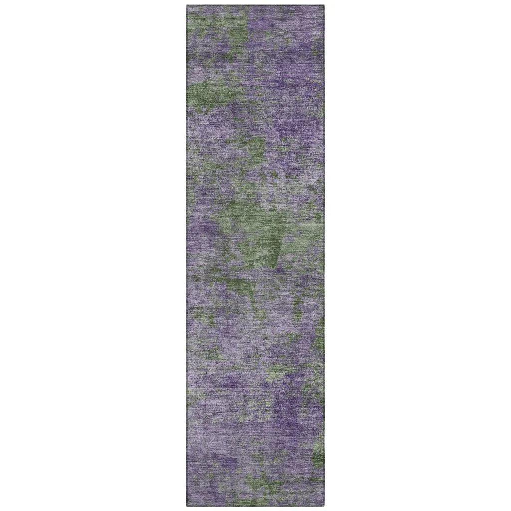 LOOMLAN Rugs Althea Purple Washable Indoor-Outdoor Rug