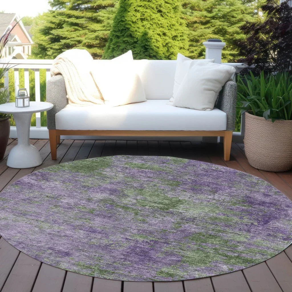 LOOMLAN Rugs Althea Purple Washable Indoor-Outdoor Rug