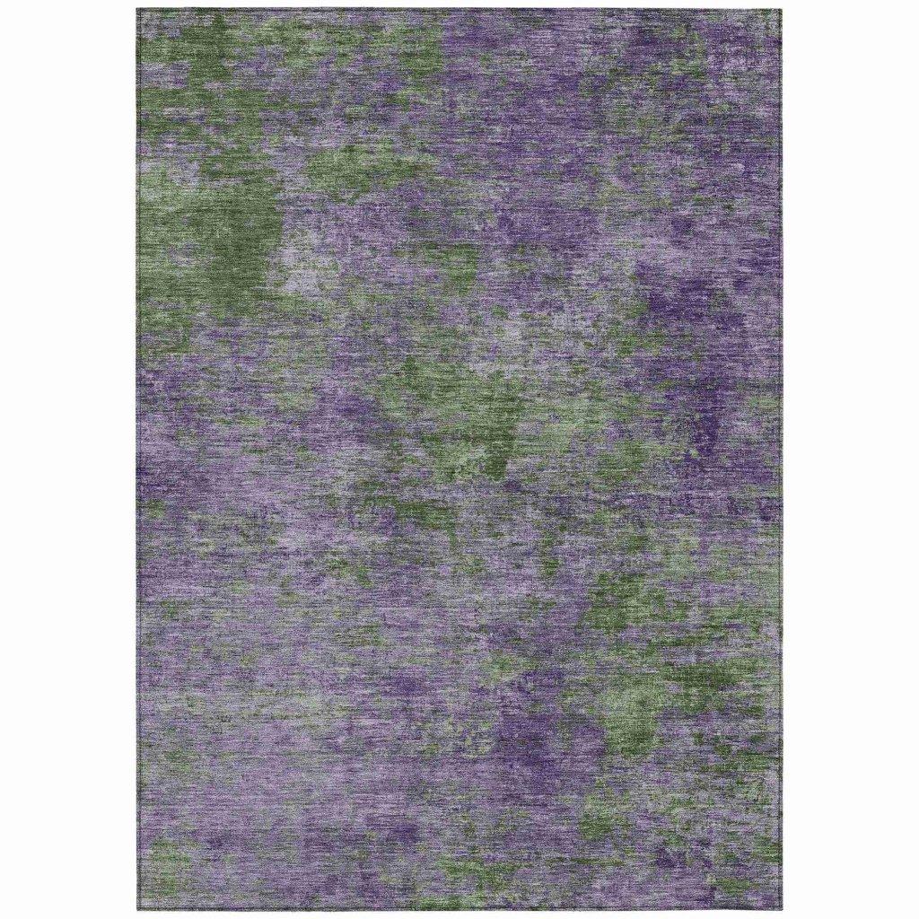 LOOMLAN Rugs Althea Purple Washable Indoor-Outdoor Rug