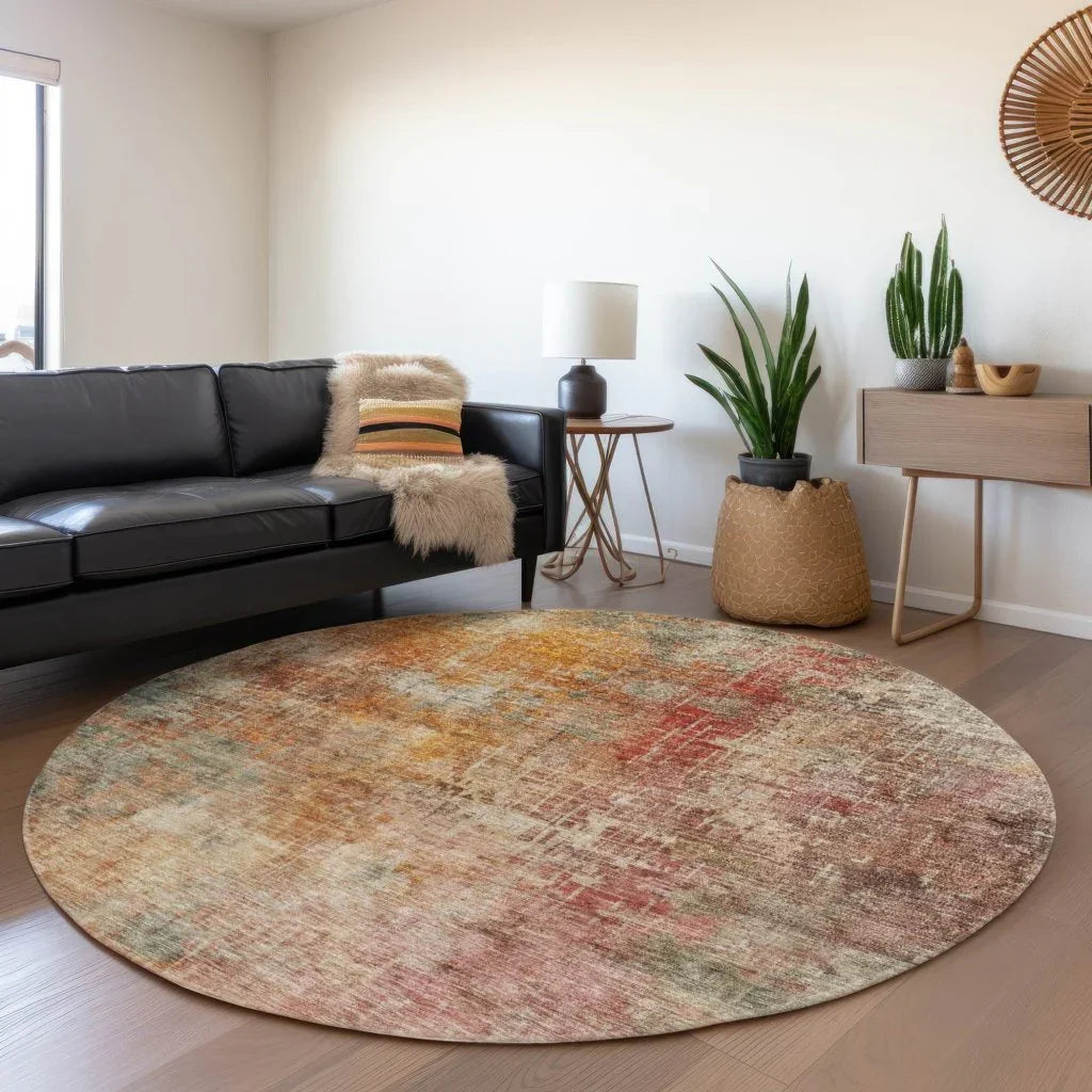 LOOMLAN Rugs Amalina Brown Washable Indoor-Outdoor Rug